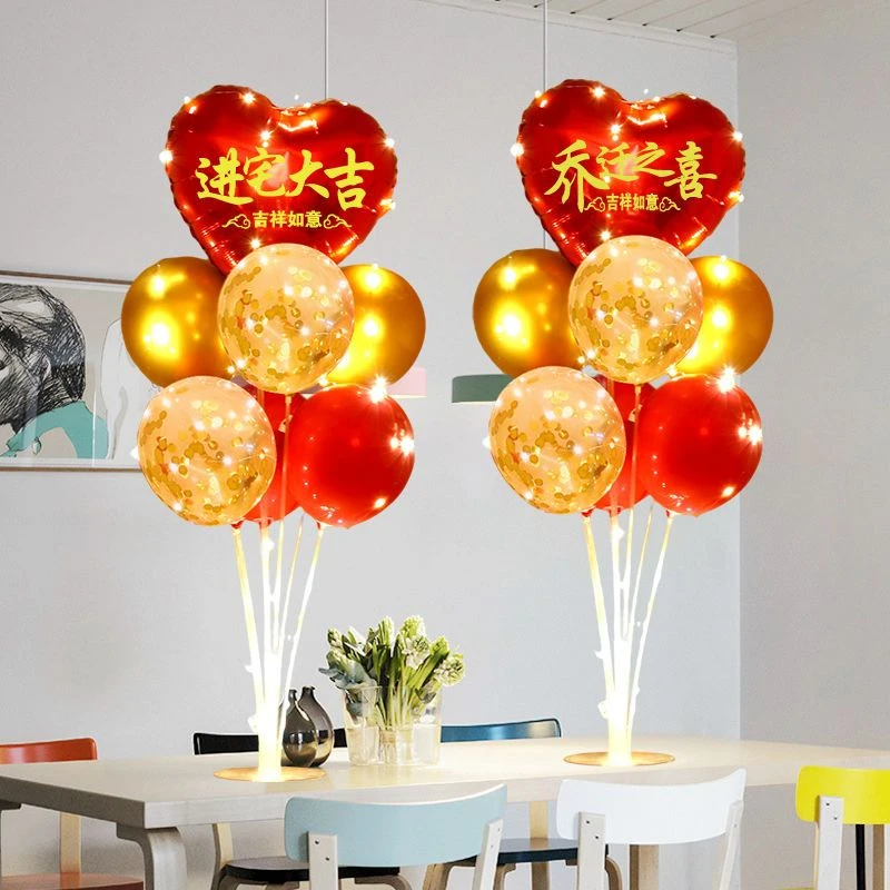 乔迁之喜气球装饰新居进宅大吉客厅场景布置搬家入伙地飘
