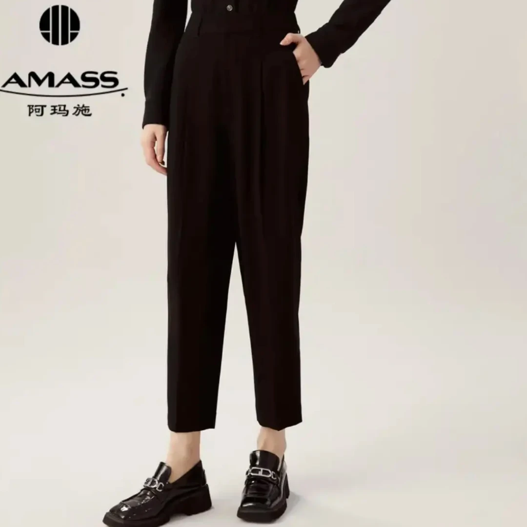 AMASS/阿玛施简约新职场休闲时尚百搭九分女士 西装裤5100500显瘦