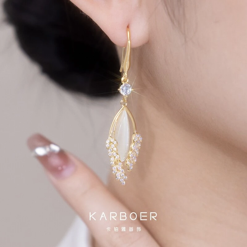 铜合金合成锆石耳饰 卡铂雅 铜合金锆石耳饰时尚气质简约合集