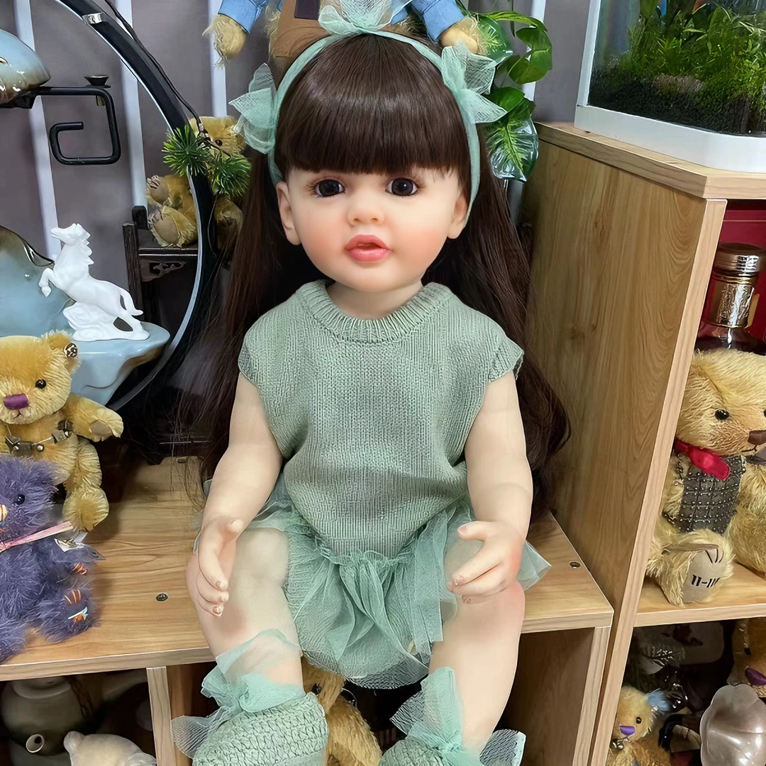 【蒙哒哒】小花生重生娃娃搪胶娃娃玩偶55CM可入水洗澡仿真娃娃