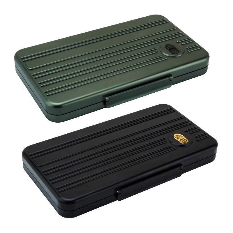 正品雪茄烟盒雪茄保湿盒便携5支装随身雪茄盒3CM薄金属雪茄保湿盒