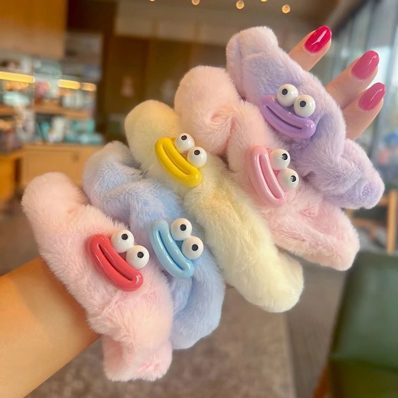 毛绒发圈ins冬季新款可爱发绳可爱爆款发圈头绳冬季ins香肠嘴毛绒