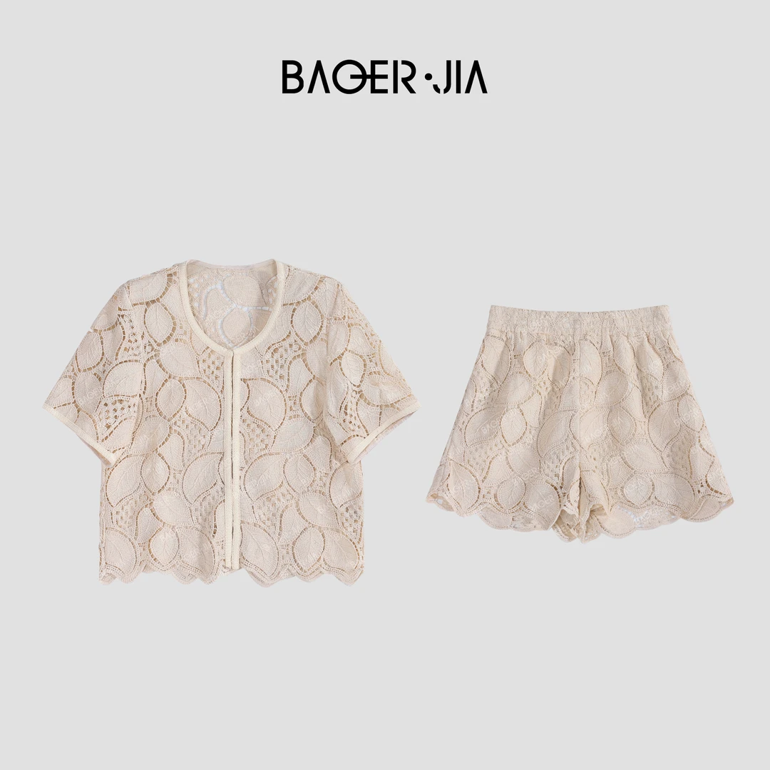 6-宝儿家BF16124204春夏季穿搭款定制水溶绣花拼花边时尚裤装