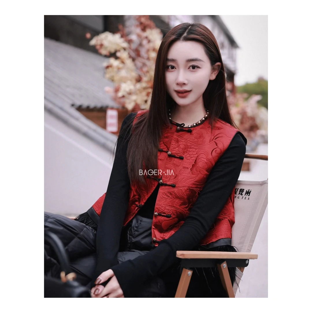 18-【传承/太平有象】宝儿家含幂BJ60824411冬季国风献瑞手推绣马甲