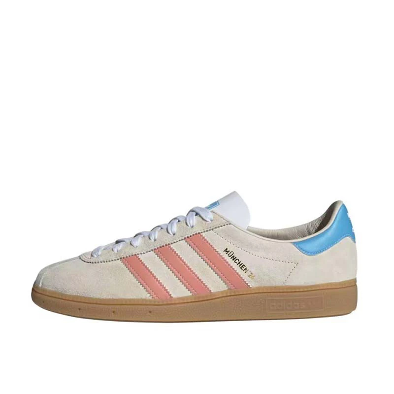 Adidas Originals Munchen 24 慕尼黑 蓝粉德训鞋板鞋 IG6282