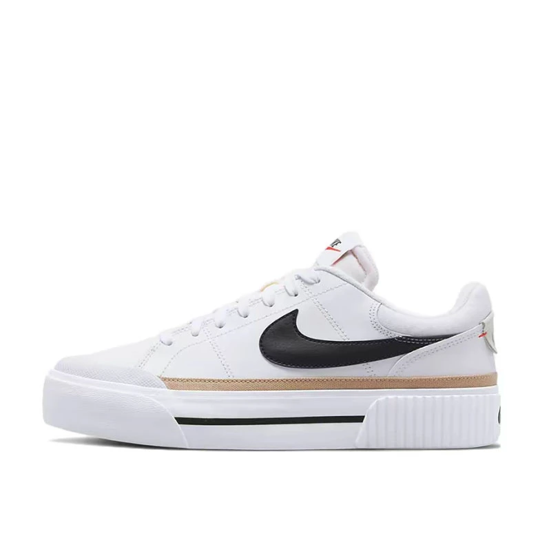 清货 耐克正品 Nike Court Legacy Lift白黑棕低帮板鞋DM7590-100