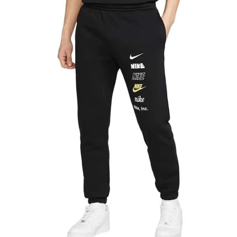 清货 耐克正品 Nike Logo印花 黑色 休闲运动长裤 DX0796-010