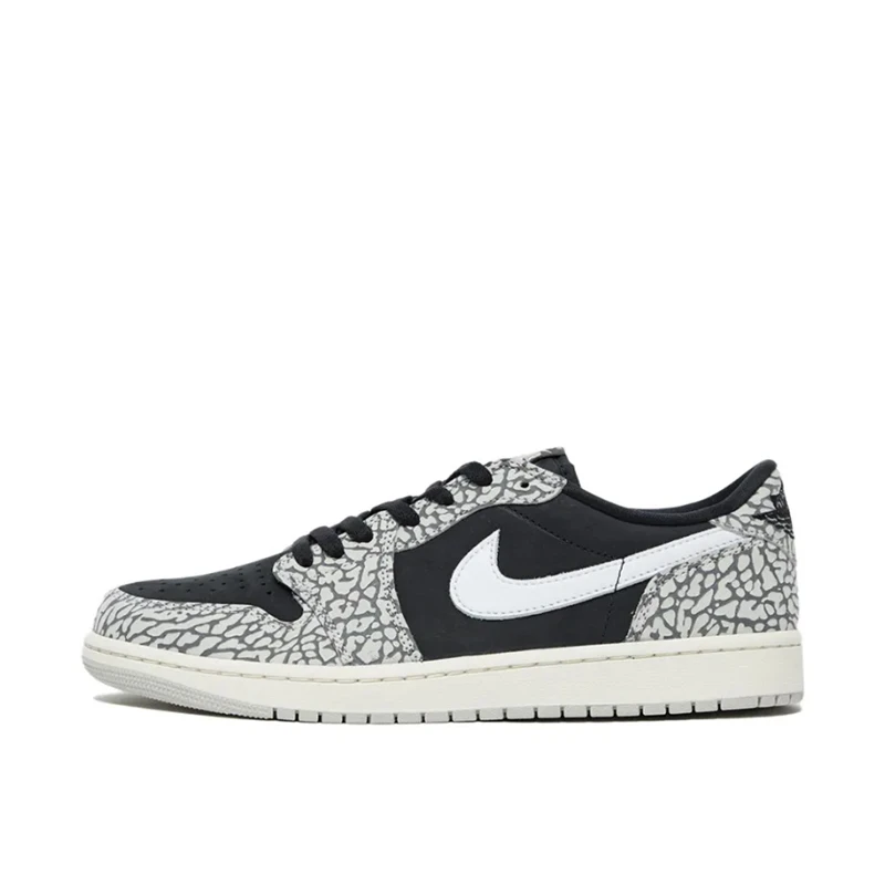 Air Jordan 1 Low OG AJ1 黑灰爆裂纹 复古篮球鞋 CZ0790-001