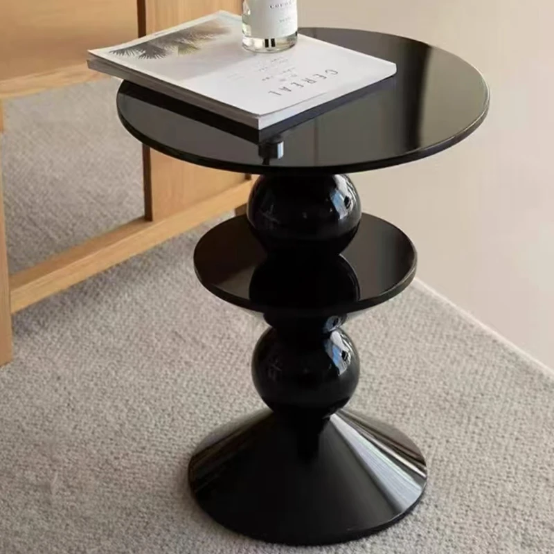 中古风创意边几玻璃钢轻奢风沙发可移动边角几设计师网红小茶几桌