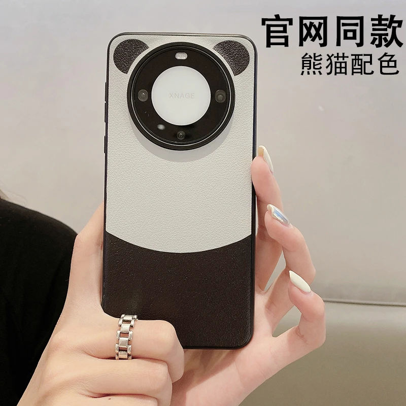 适用华为mate60pro手机保护壳新款mate60素皮保护套新品大孔镜头