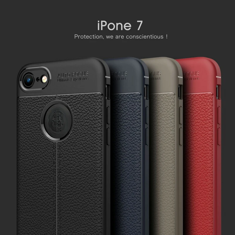 苹果8手机壳新款iphone7保护套硅胶防摔外壳八代软壳全包边皮纹男