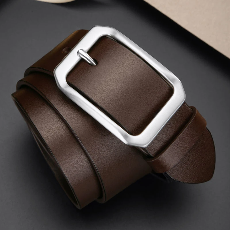 牛当家男士皮带新品不锈钢高档韩版头层牛皮腰带男真皮时尚百搭