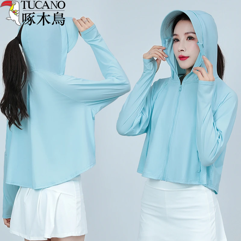 TUCANO/啄木鳥冰丝皮肤防晒衣女披肩斗篷宽松夏季防紫外线防晒服