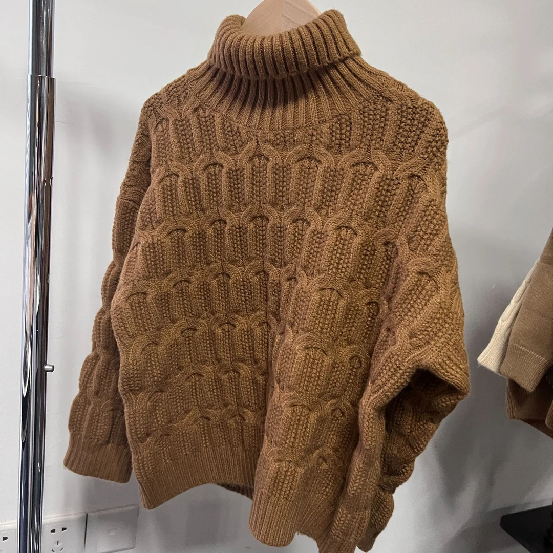 女童套头针织提花复古时尚休闲针织衫儿童百搭圆领毛衣