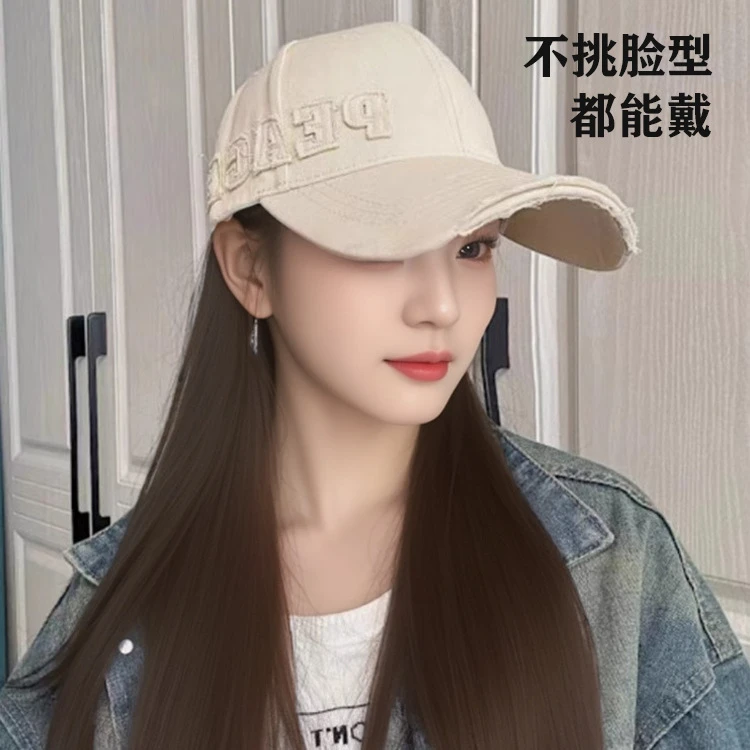 显脸小帽子加宽帽檐复古百搭破洞棒球帽女春秋户外遮阳鸭舌帽男