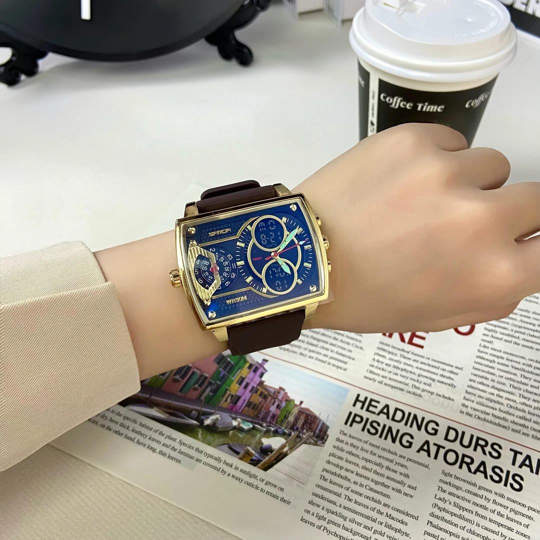 2024新款女轻奢百搭多功能方形情侣手表个性潮流气质防水石英手表