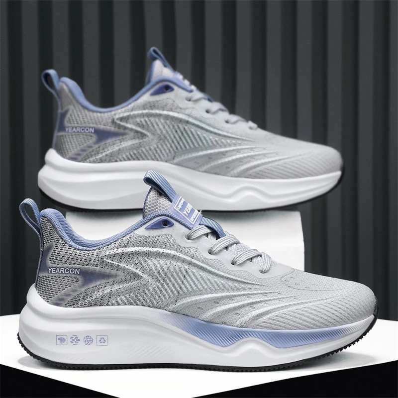 YEARCON/意尔康休闲百搭夏季软底跑步男鞋轻便潮鞋飞织E51401812