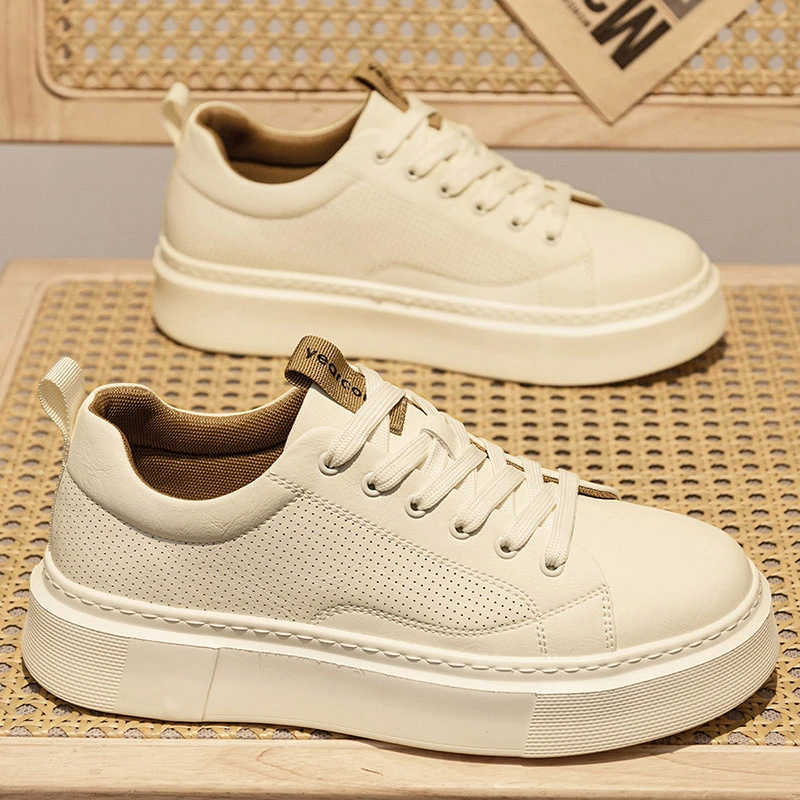 YEARCON/意尔康夏季透气韩版百搭厚底运动男士休闲板鞋E51404598