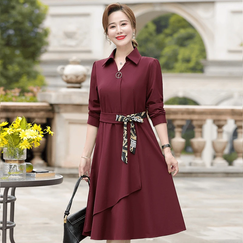 罗蒙喜婆婆婚宴装高贵连衣裙新款中老年女装春秋婚礼结婚妈妈礼服