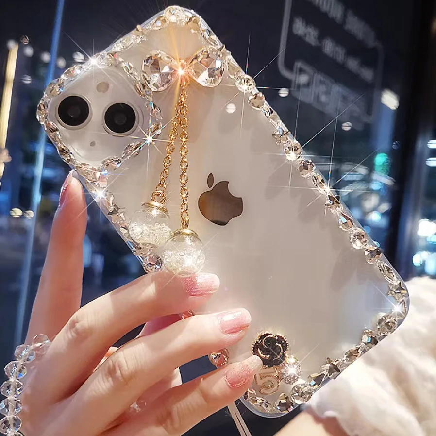 华为/oppo/vivo/苹果15promax手机壳14pro钻小香风13硅胶透明全包