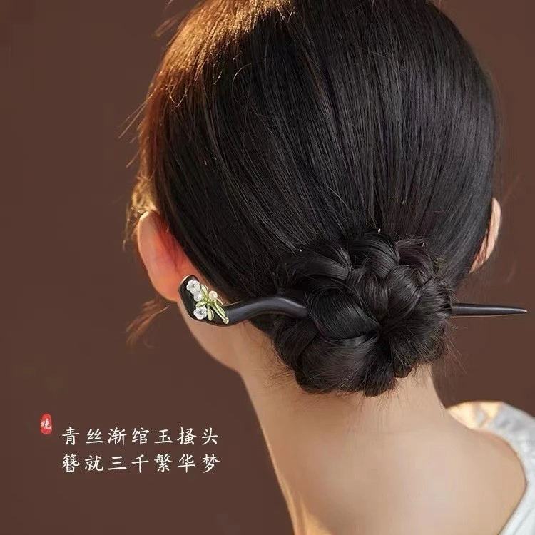 【夏瑾】发簪新中式高级感簪子简约现代木簪盘发头饰旗袍古风a205