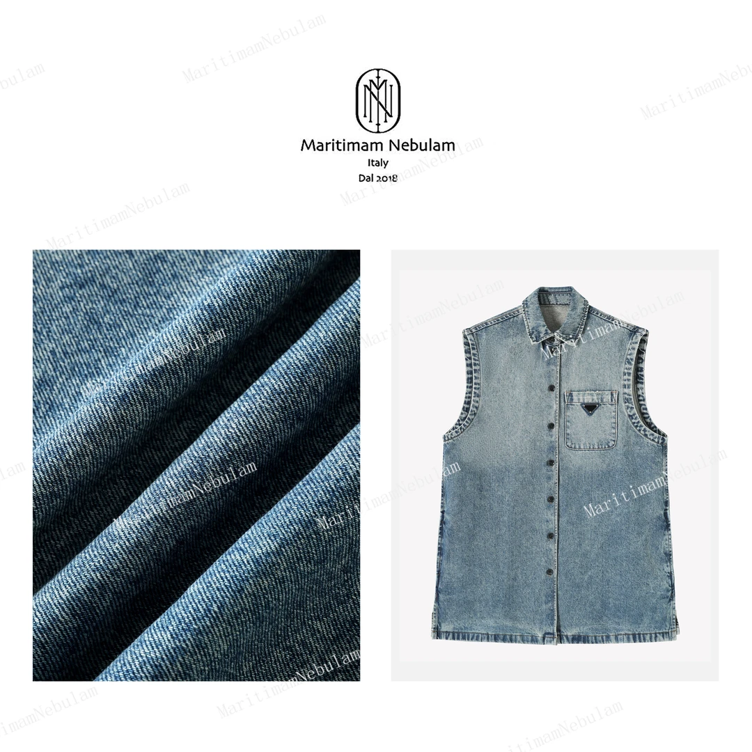 Maritimam Nebulam 【旧时光轨迹】澳洲进口宽松水洗牛仔马甲 SZ630