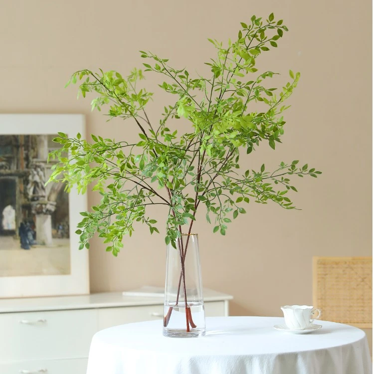 生喜朗仿真南天竹单枝多叉假绿植树枝客厅商场装饰造景