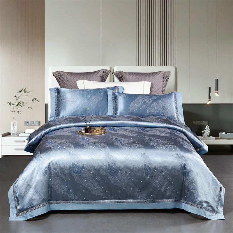 宇宙之谜-轻奢色织提花床上四件套春夏秋冬不起球