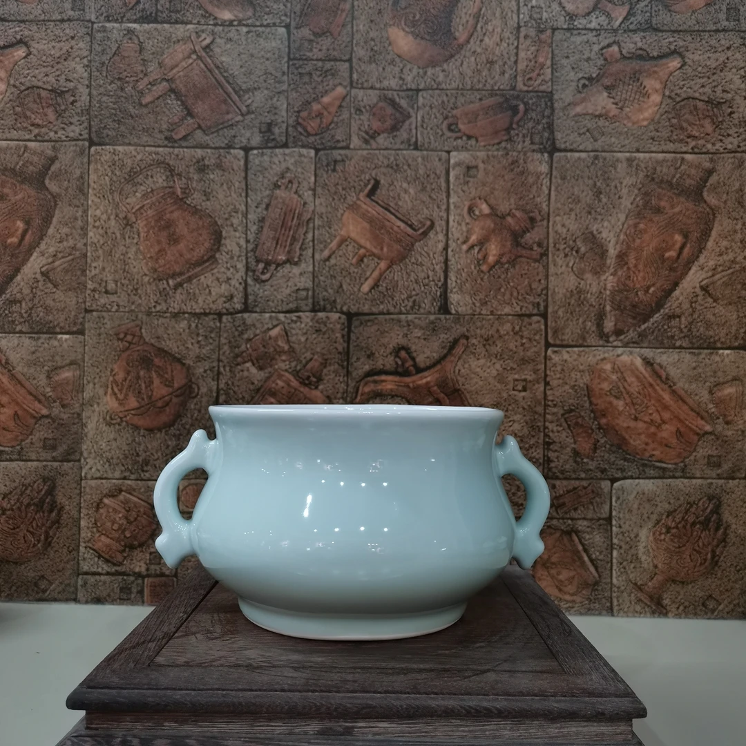 昆仑牌鲁青瓷宣德炉105mm*220mm