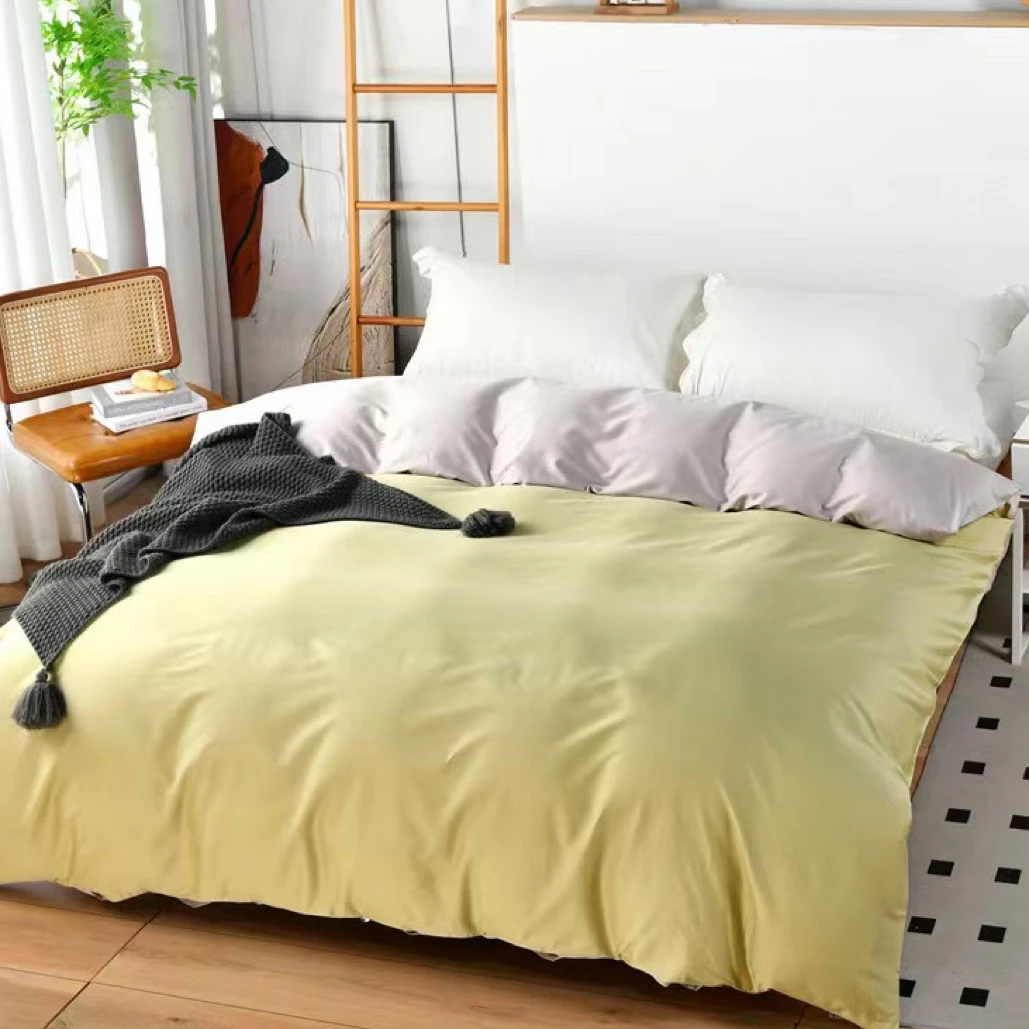 （奢貌严选）轻奢新疆阿瓦提长绒棉纯色撞色系单独被套被罩