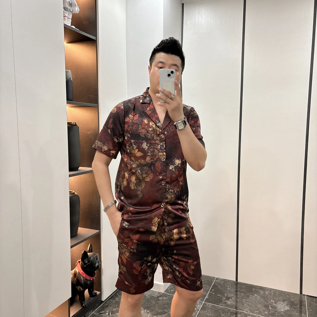 特价款M 短袖短裤睡衣套装2024夏季薄款丝滑可外穿家居服