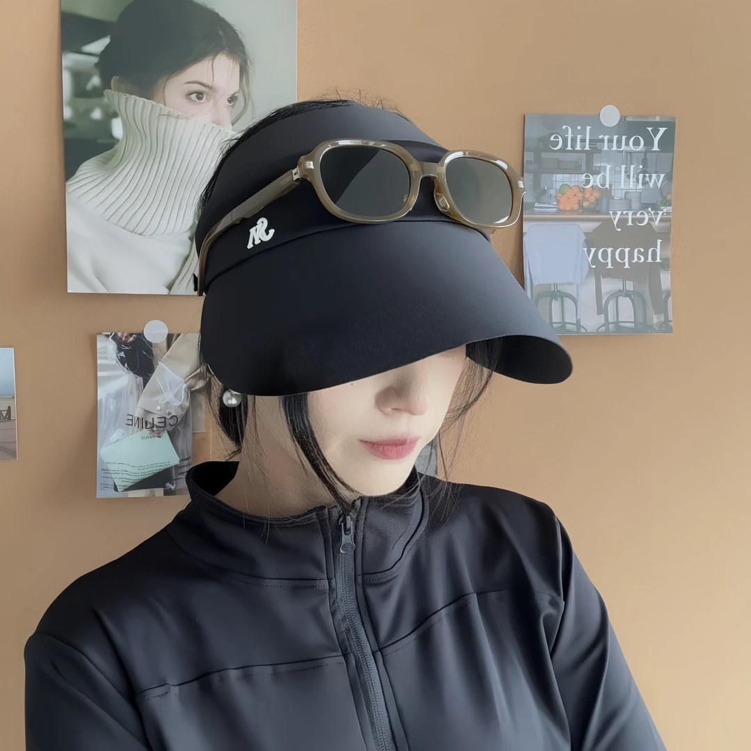 升级版雾面哑光黑胶遮阳帽女士大帽檐太阳帽夏季韩版出游防晒帽潮
