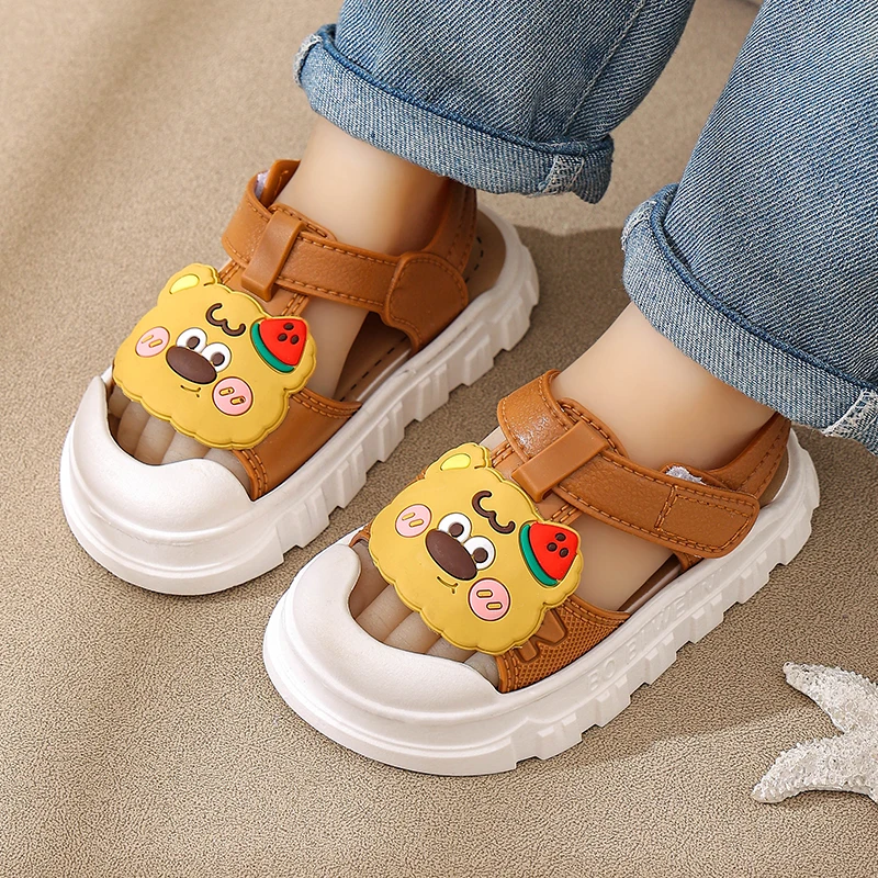男童凉鞋2024新款夏季防滑软底男孩中大童魔术贴小童鞋宝宝沙滩鞋