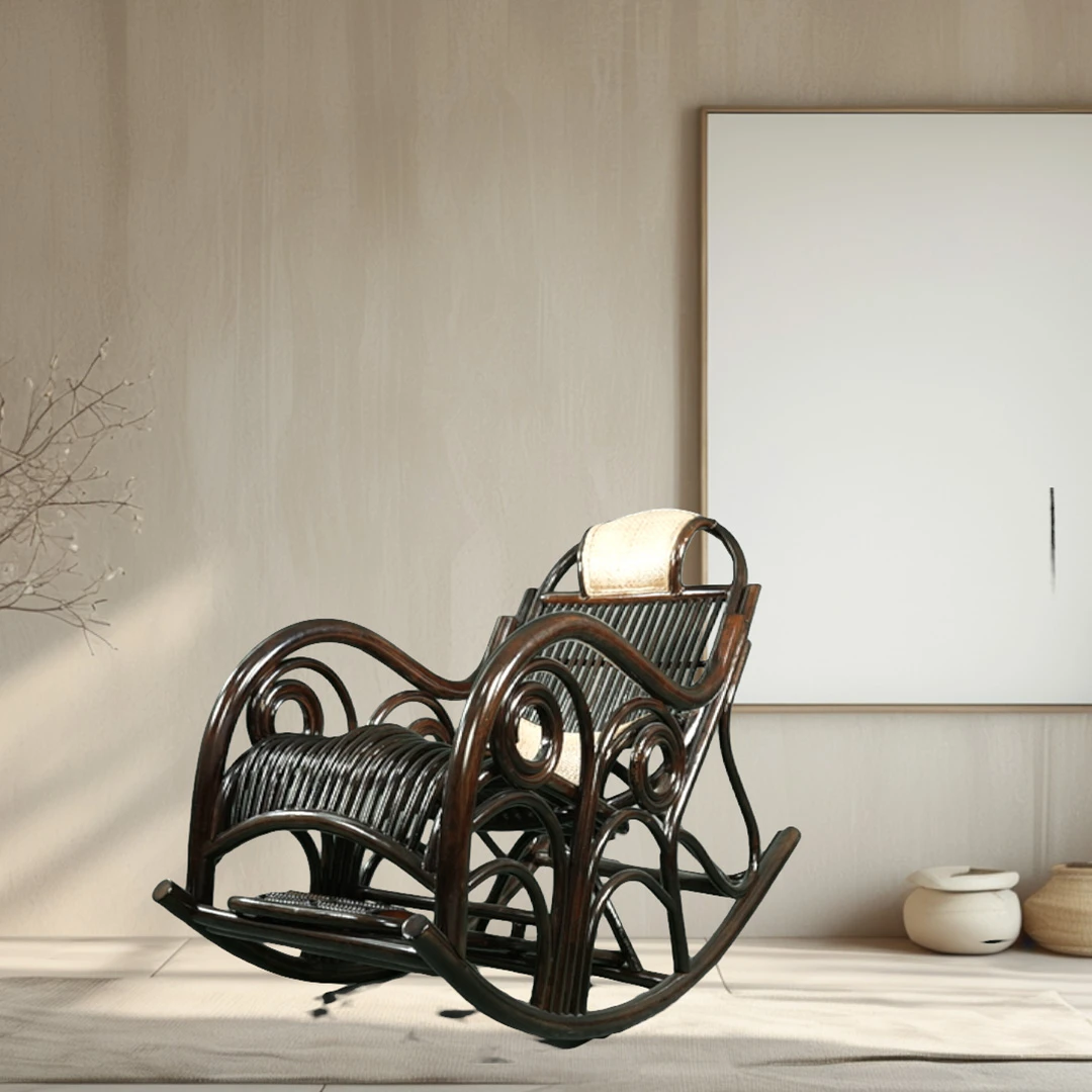 天然藤编藤椅摇摇椅阳台椅休闲躺椅午睡高档真藤椅