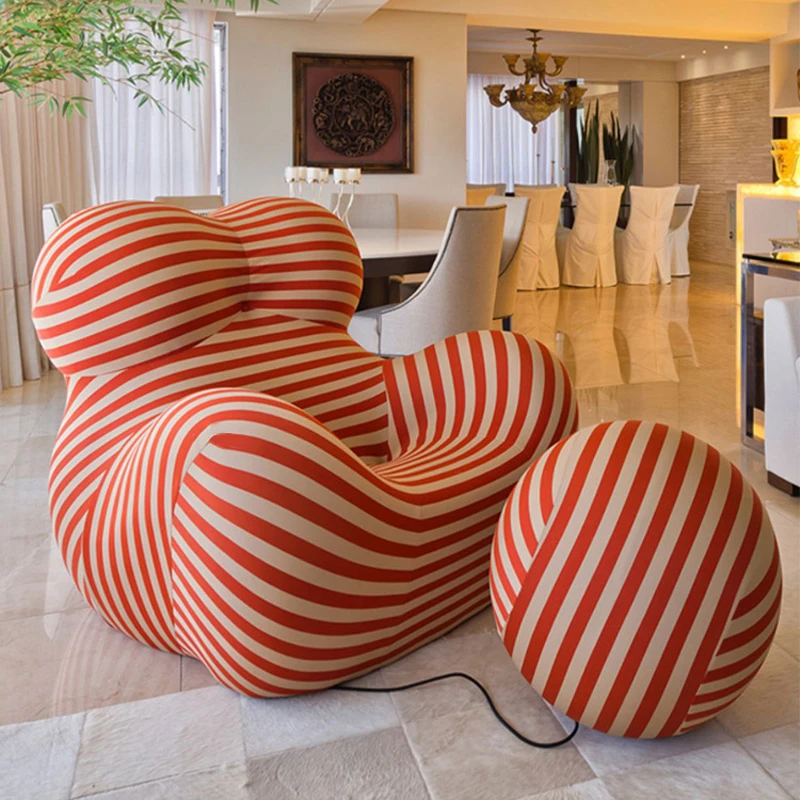 厂家直销网红爆款单人休闲椅沙发椅带脚踏懒人沙发妈妈的怀抱沙发