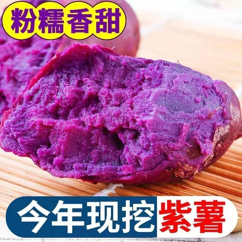 浮力  湖北正宗紫罗兰紫薯装新鲜现挖板栗薯紫心番薯地瓜蔬菜批发