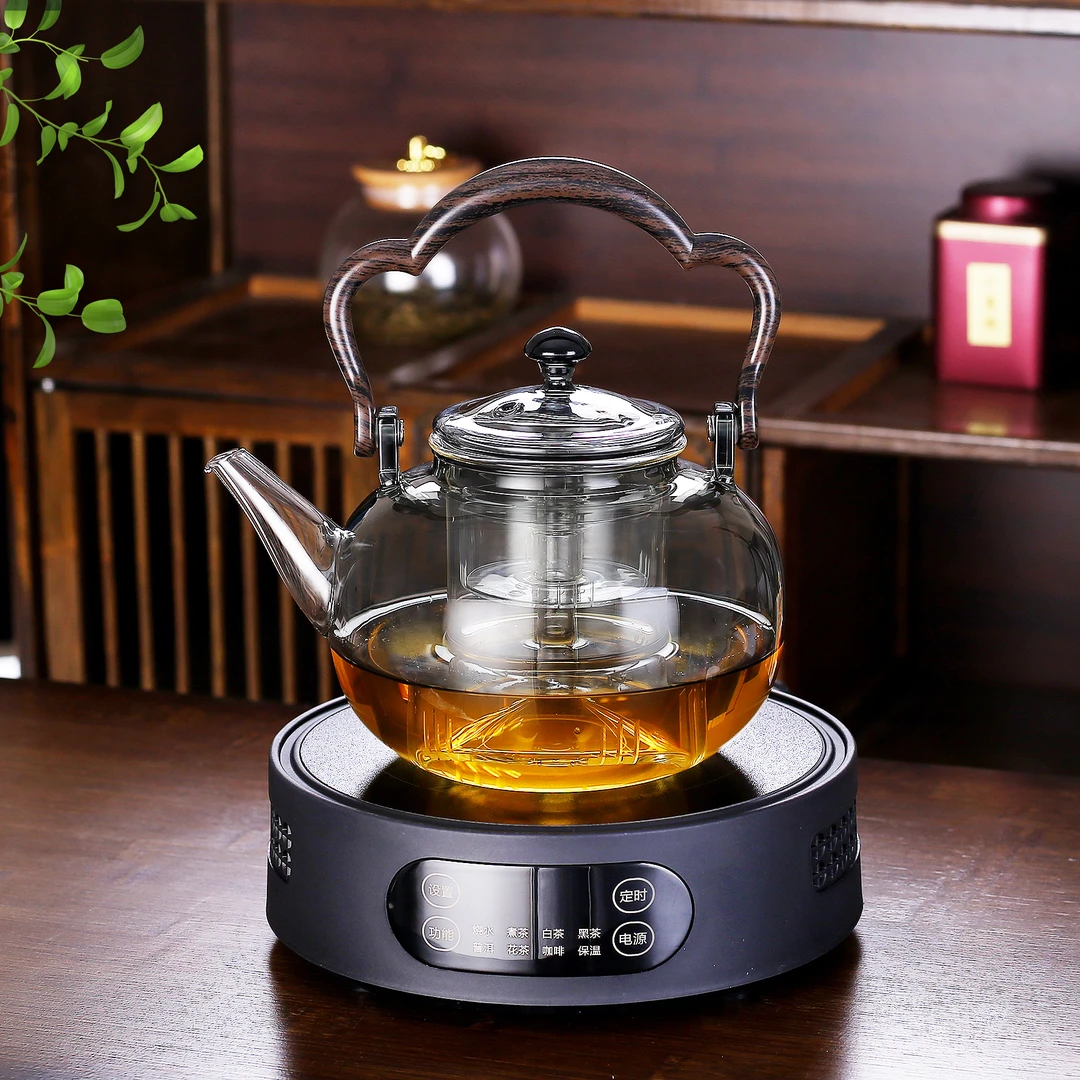 米厨1500瓦电陶炉+四代提梁壶 家用保温蒸煮烧水蒸汽小型电陶炉