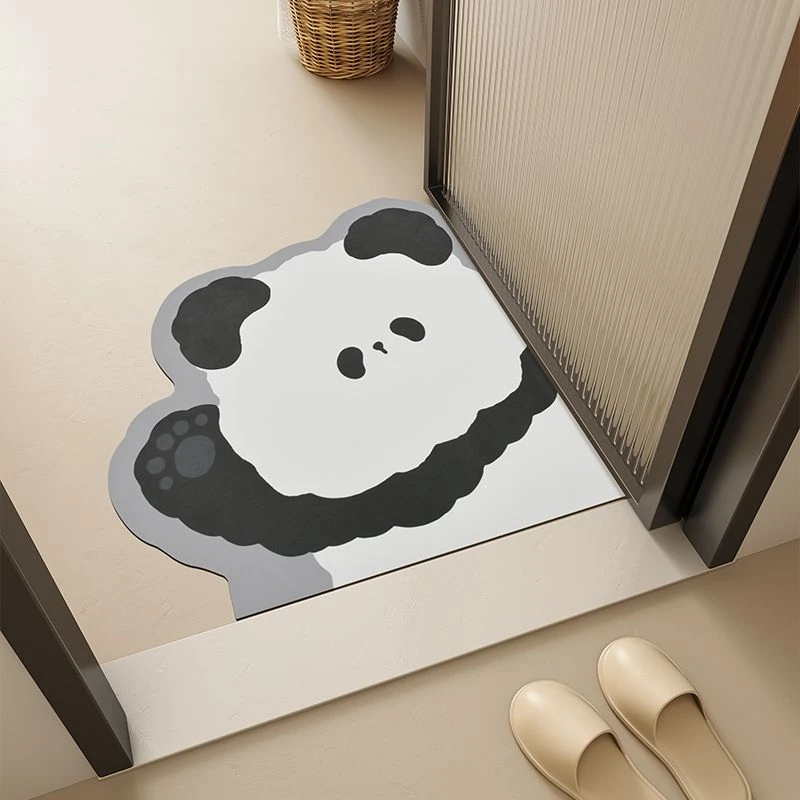 硅藻泥吸水垫软垫可爱卡通动物脚垫子卫生间门口防滑浴室吸水地垫
