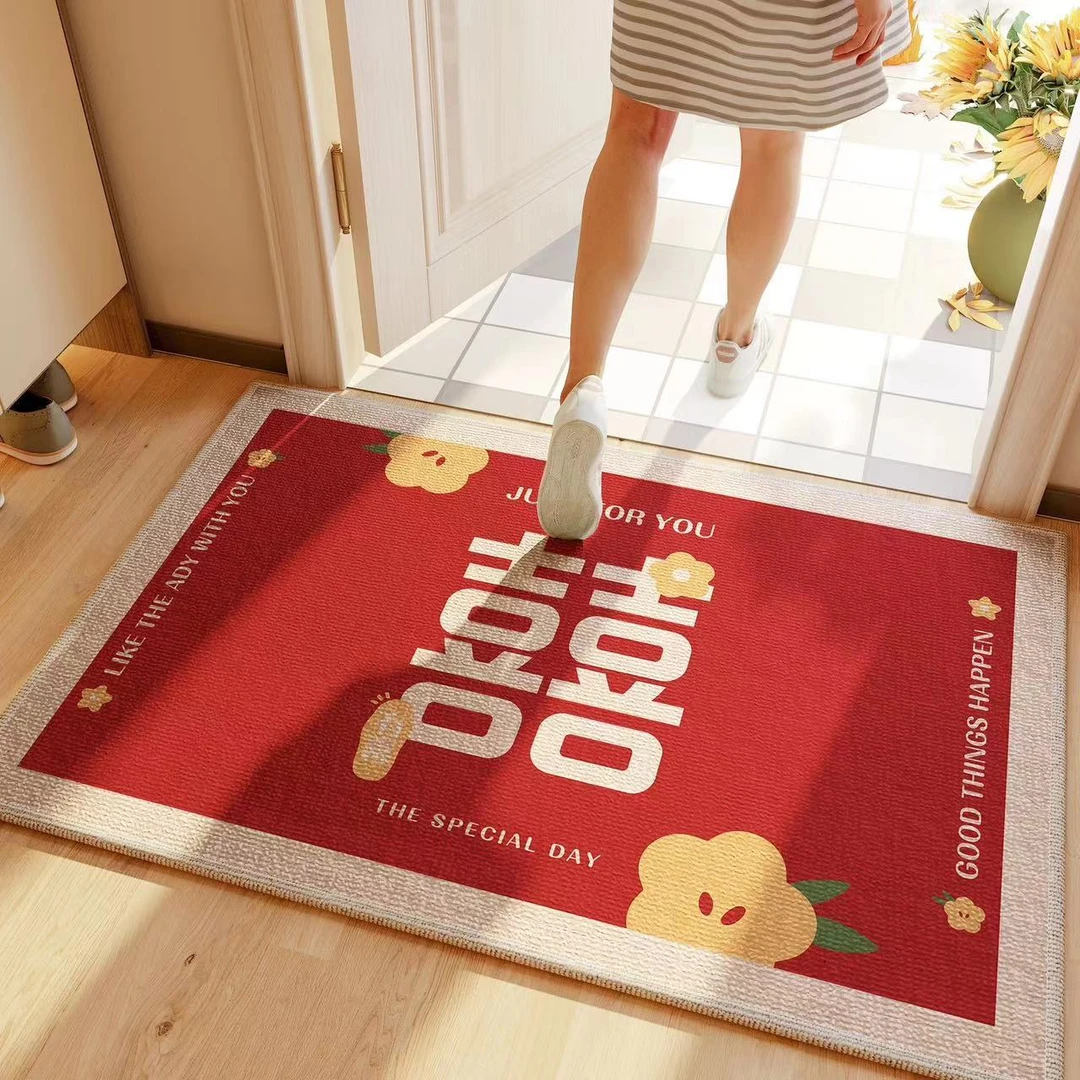 结婚地垫喜庆入户门门口喜垫婚房脚垫装饰布置红地毯新房婚礼用品