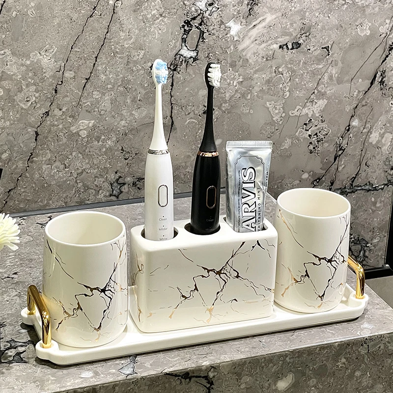 高端漱口杯轻奢刷牙杯家用牙刷杯牙杯洗漱杯高级感牙刷置物架套装