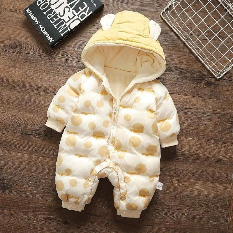 婴儿棉服冬季连体衣新生宝宝冬装外出服棉衣秋冬套装外穿加绒加厚