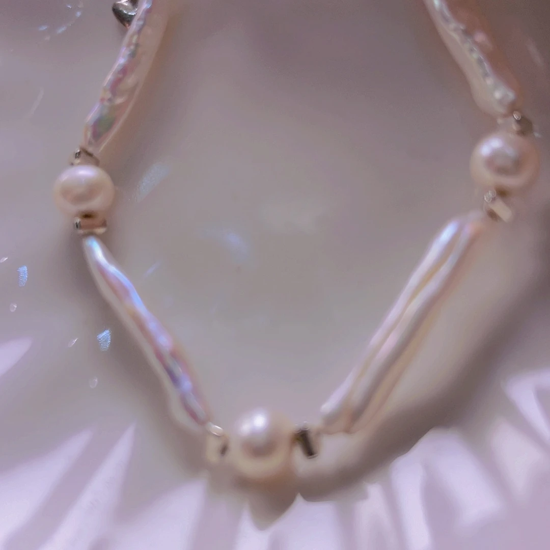 淡水珍珠手绳合金