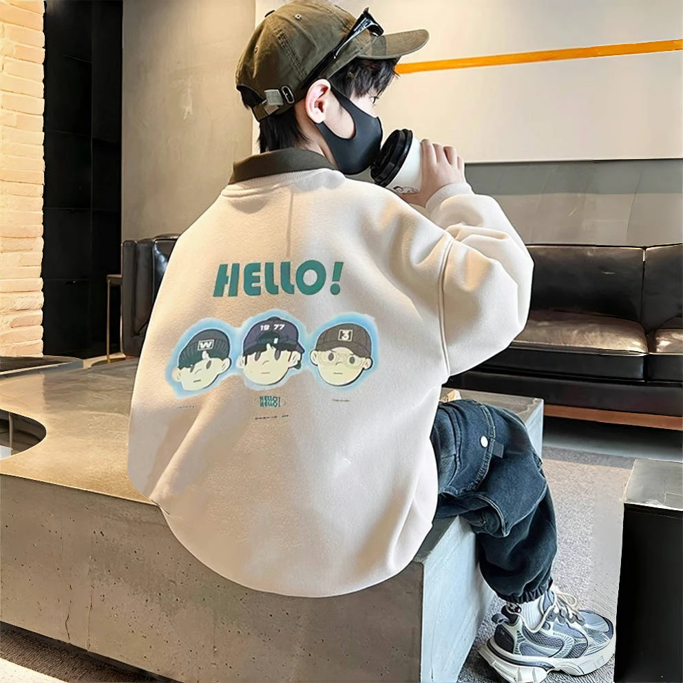 【清版福利】卫衣2024春秋装新款中大童儿童上衣时尚潮休闲男孩百搭