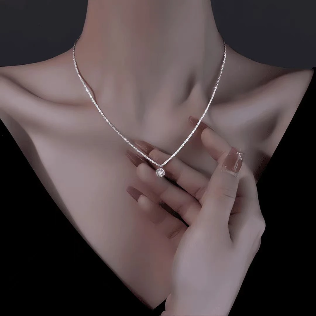 铜合金项链 拍一发四 精美爆款满天星项链波光粼粼送女友锁骨链