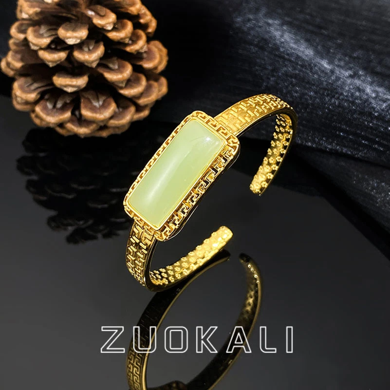 铜合金手镯 Y0438【流光盈盈】ZUOKALI 复古轻奢手镯