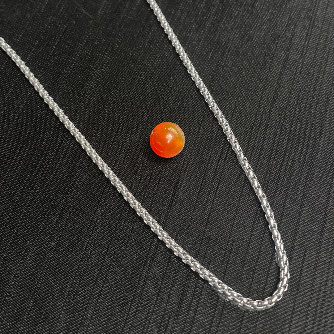 天然玛瑙单珠配链子1