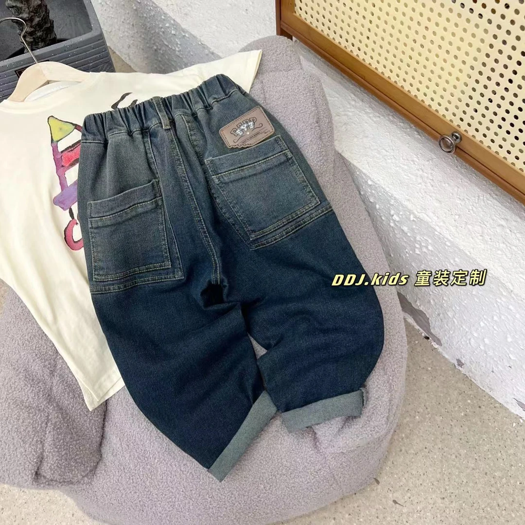 男童裤子春秋款2023新款大童潮牌男孩长裤童装春款儿童