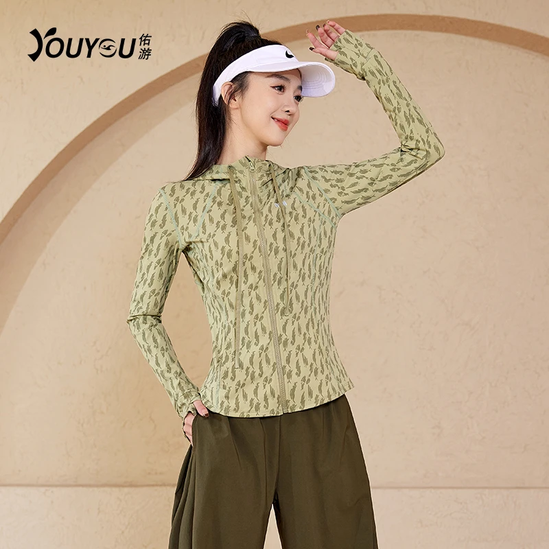 佑游2024新款运动健身修身上衣速干外套跑步训练服33808