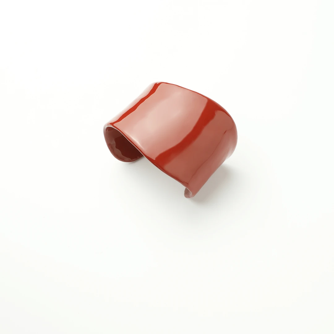 黄铜珐琅手镯 AP洛哥43093EZ 开口红色时尚简约珐琅手镯