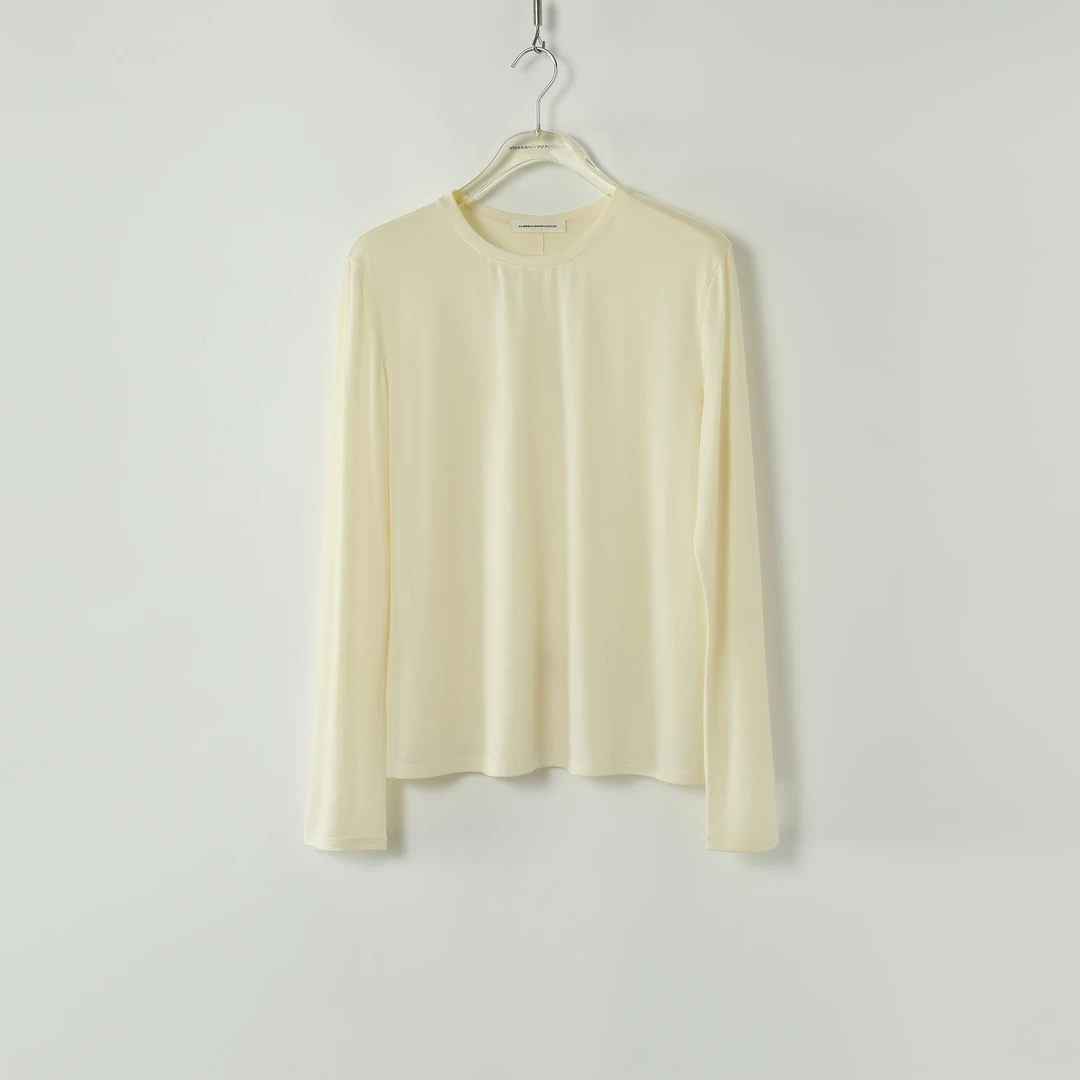 AP洛哥43124TT【薄云】100黄金羊毛基础百搭圆领多色长袖打底衫24秋